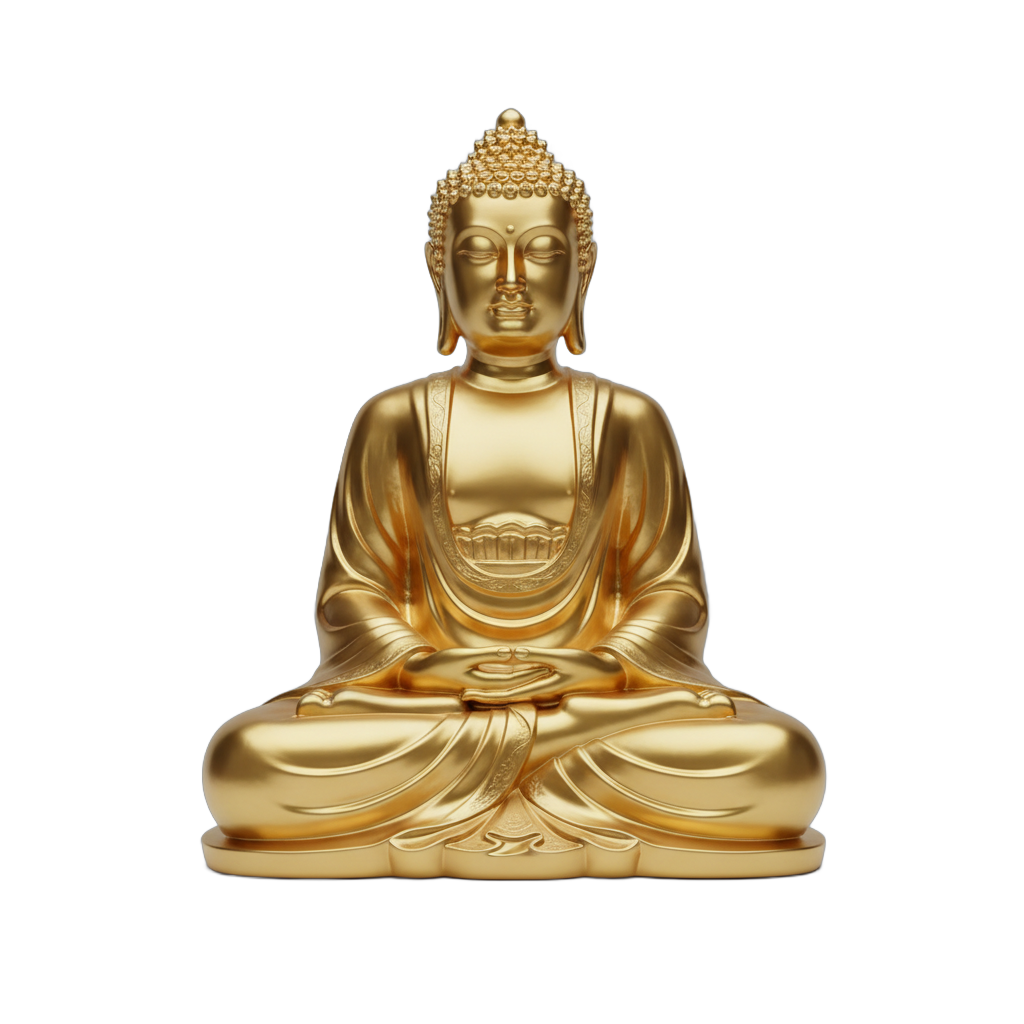 Golden Meditative Buddha Statue