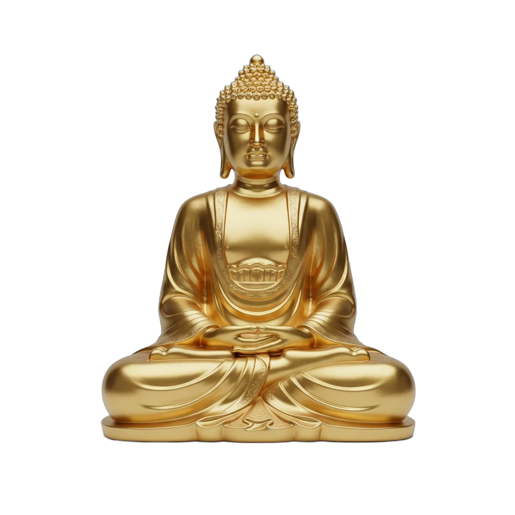 Golden Meditative Buddha Statue