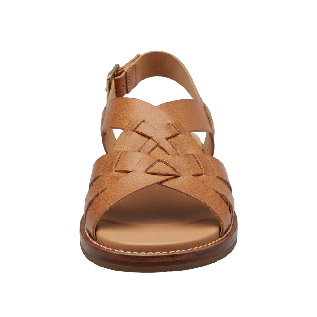 Leather Crisscross Sandals