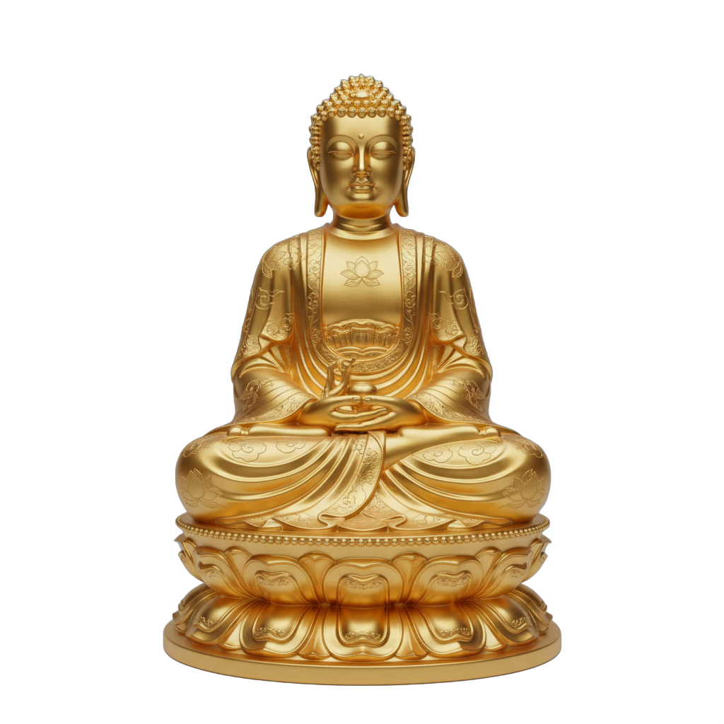 Serene Golden Buddha Statue