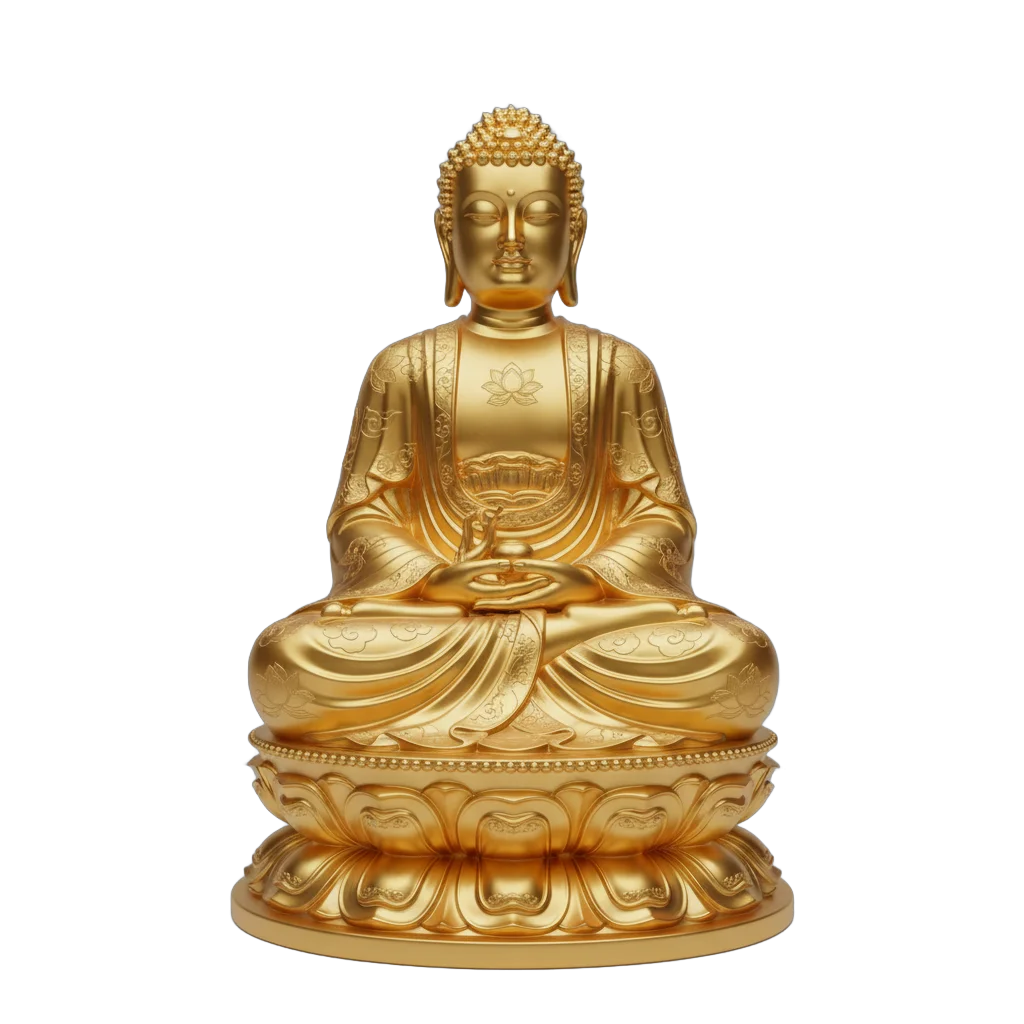 Serene Golden Buddha Statue