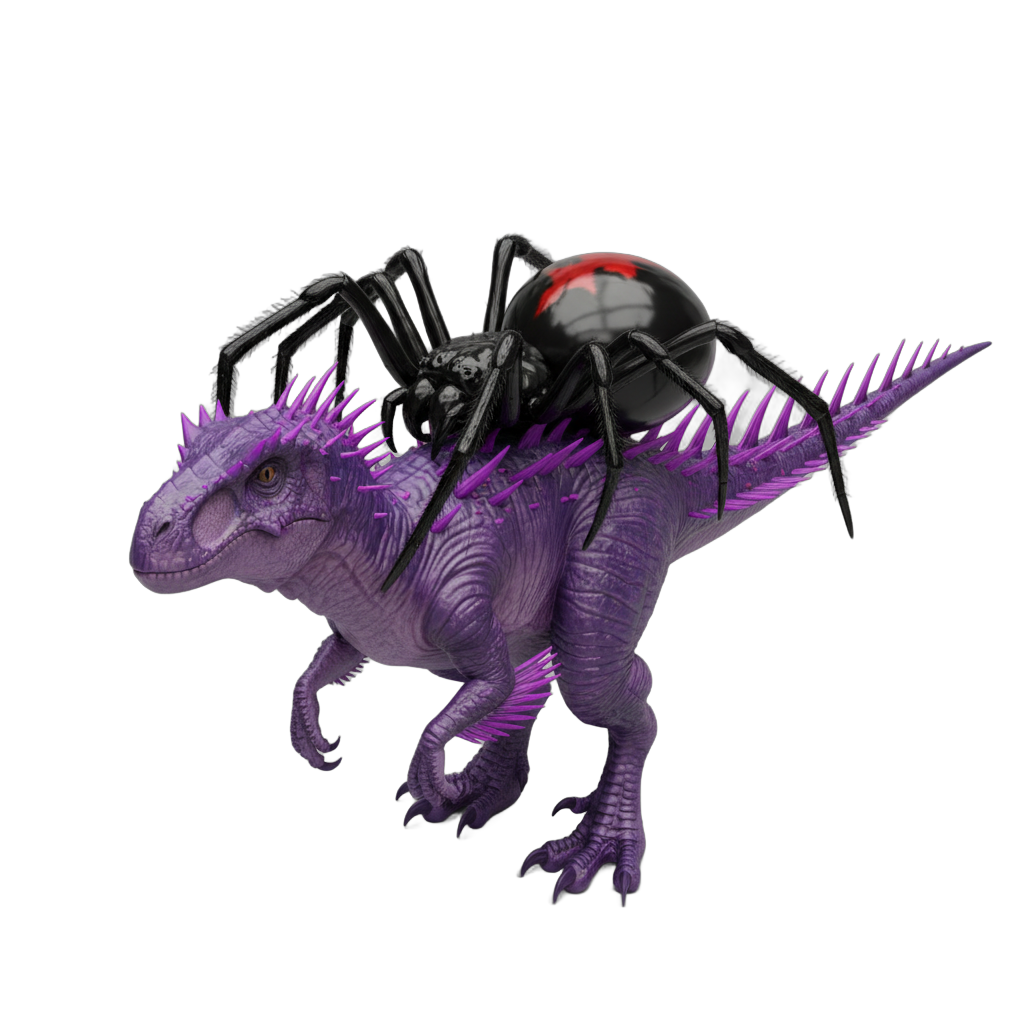 Fantasy Dinosaur and Spider Creatures