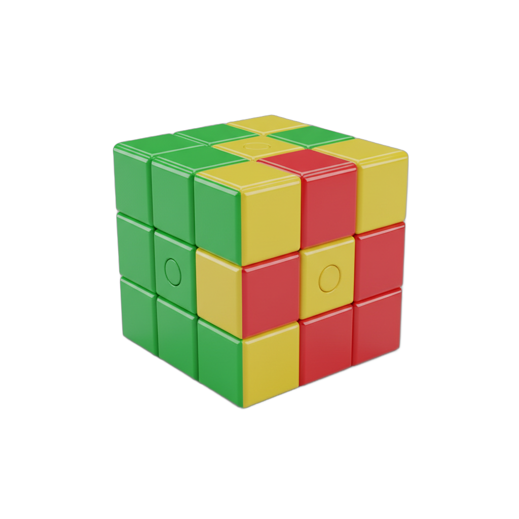 Colorful Rubik's Cube 3x3 Puzzle