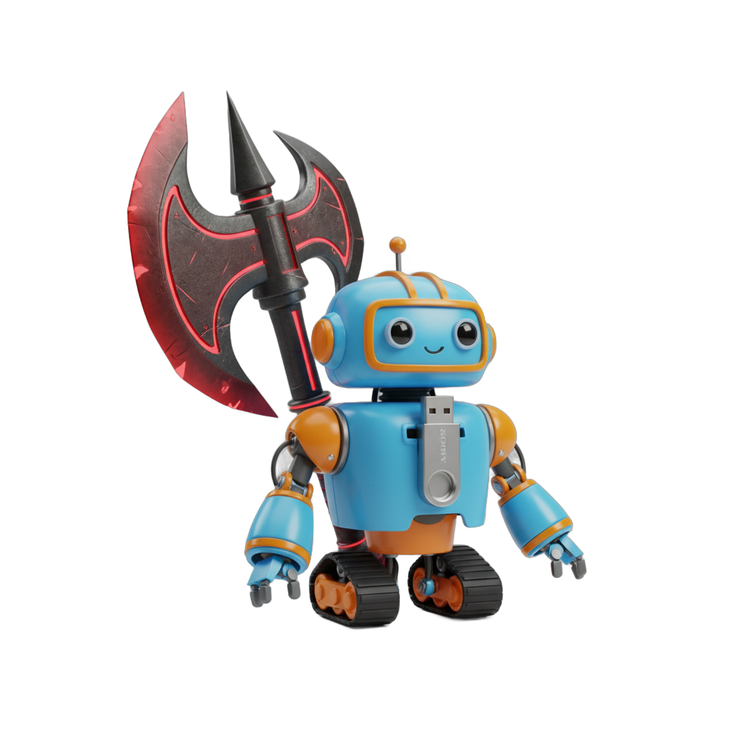 Stylized Weapon, Robot and USB Drive Bundle