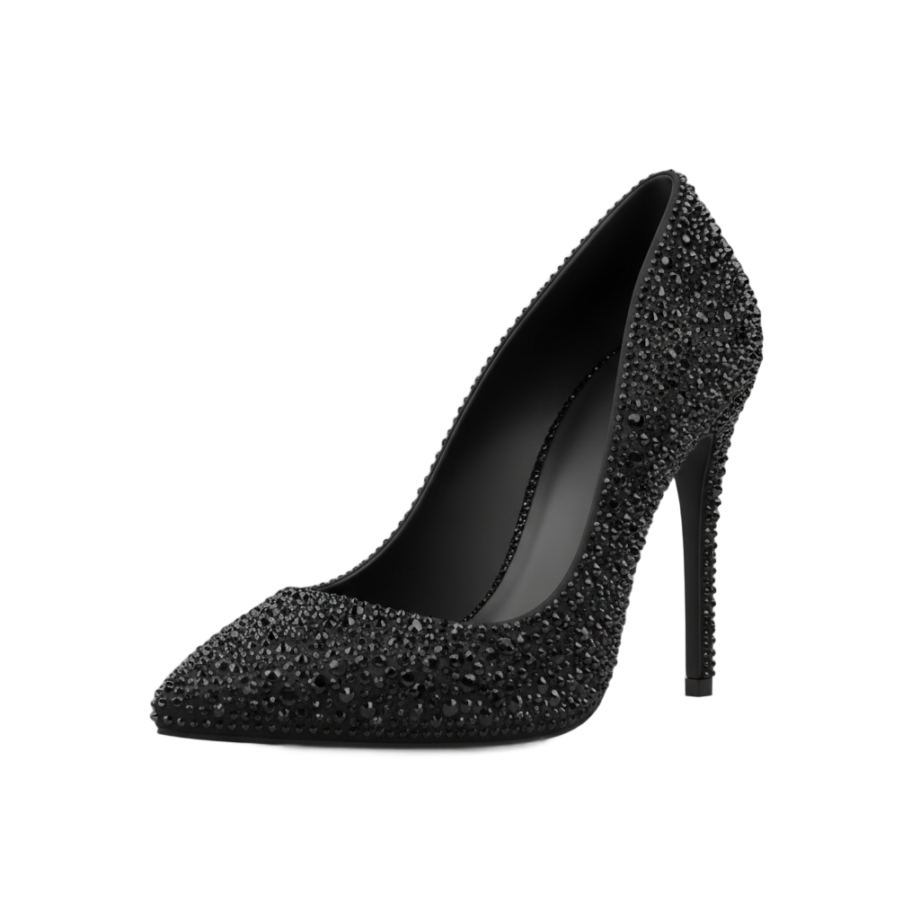 Rhinestone Embellished High Heel Pump