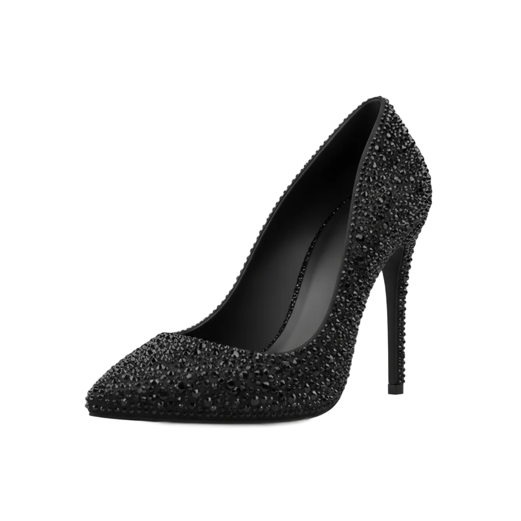 Rhinestone Embellished High Heel Pump