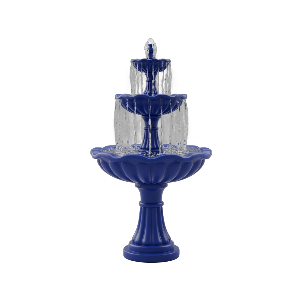 Three Tiered Blue Fountain