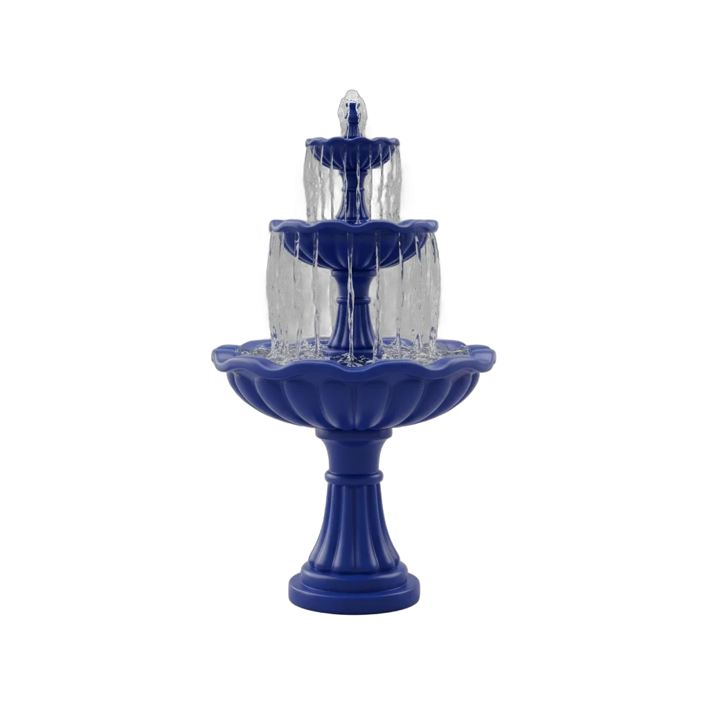 Three Tiered Blue Fountain