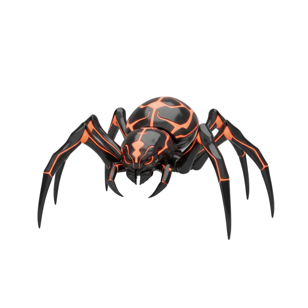 Stylized Black Widow Spider