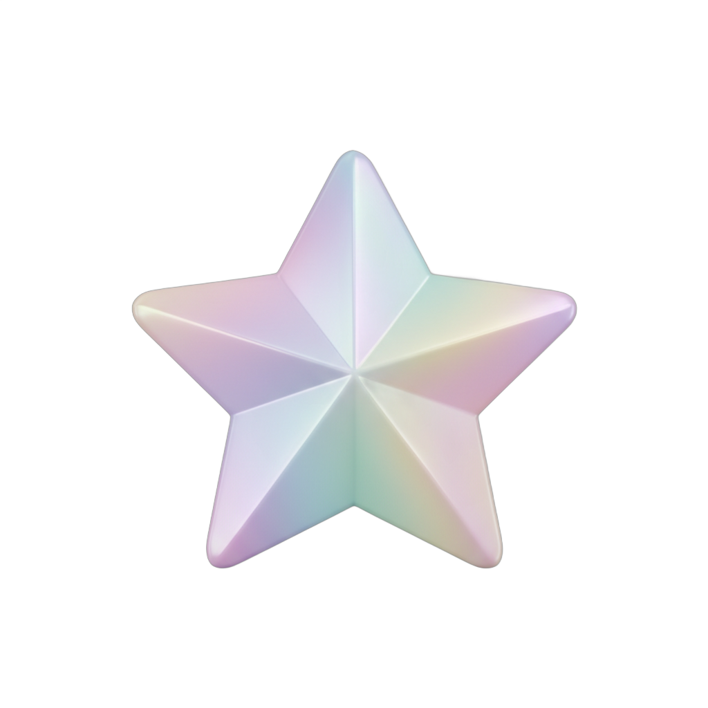 Iridescent Pastel Star