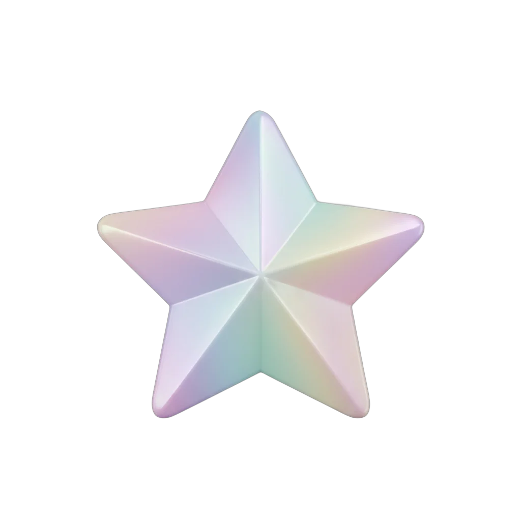 Iridescent Pastel Star