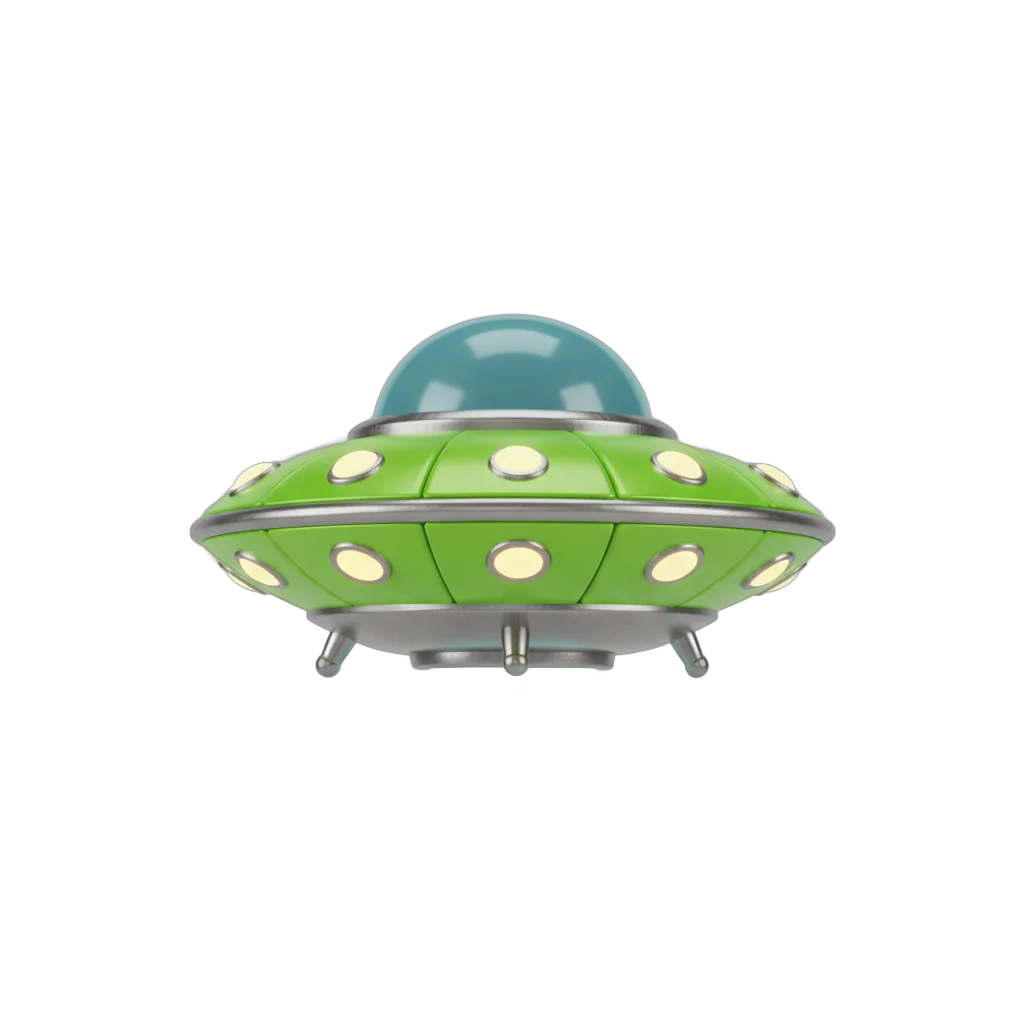 Cartoon Flying Saucer UFO