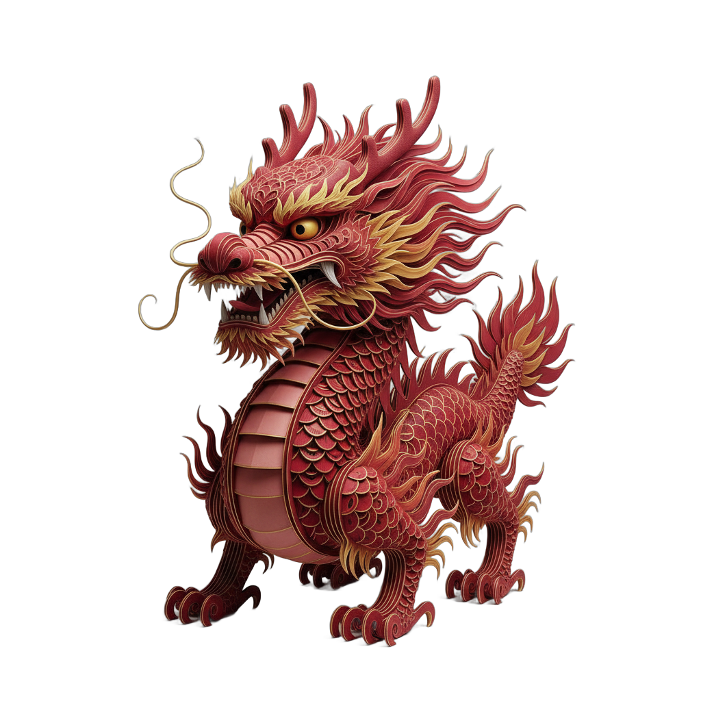 Chinese Paper Cut Dragon