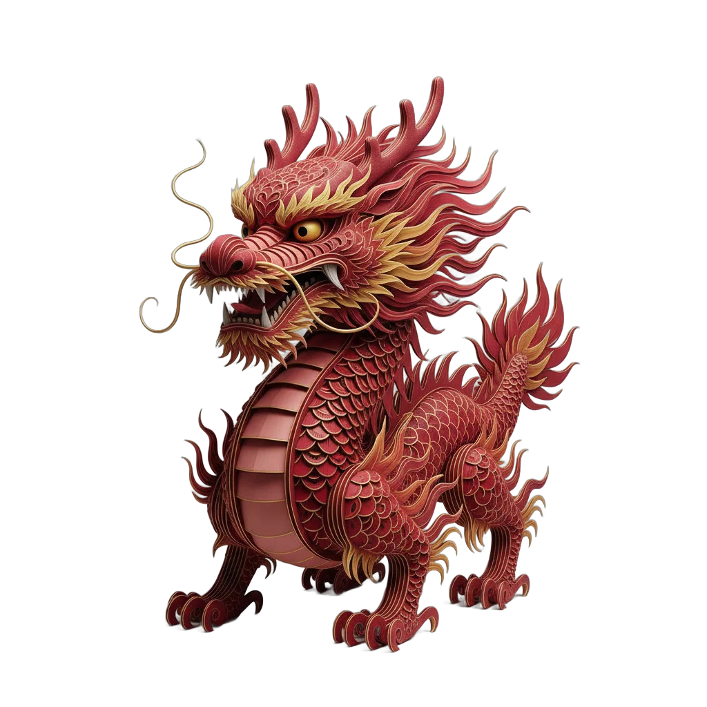 Chinese Paper Cut Dragon