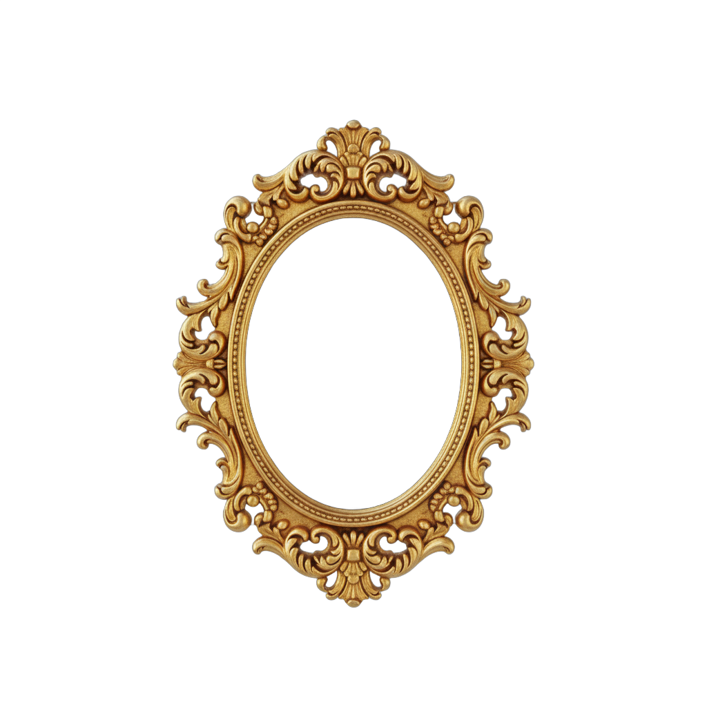 Baroque Gold Oval Frame