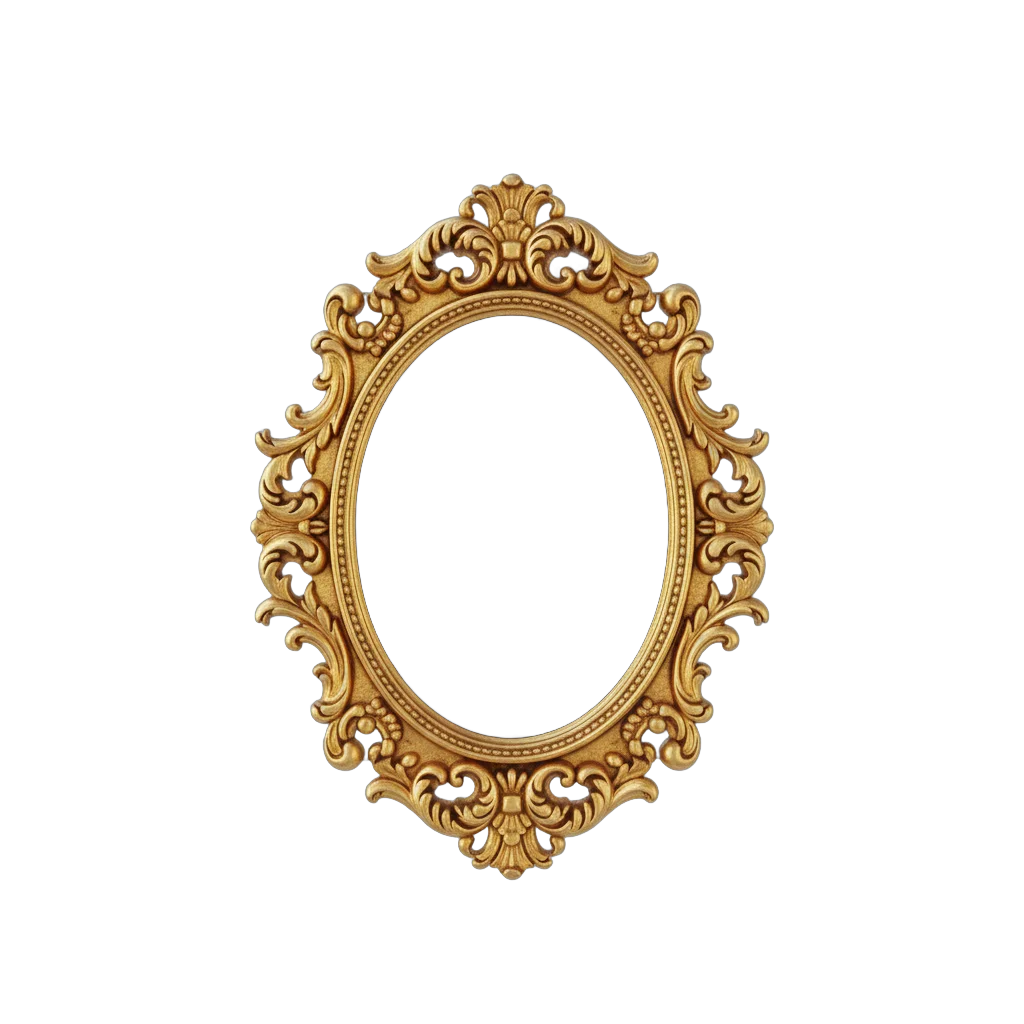 Baroque Gold Oval Frame