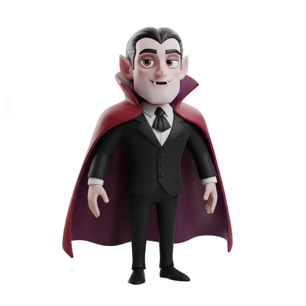Stylized Cartoon Vampire Character
