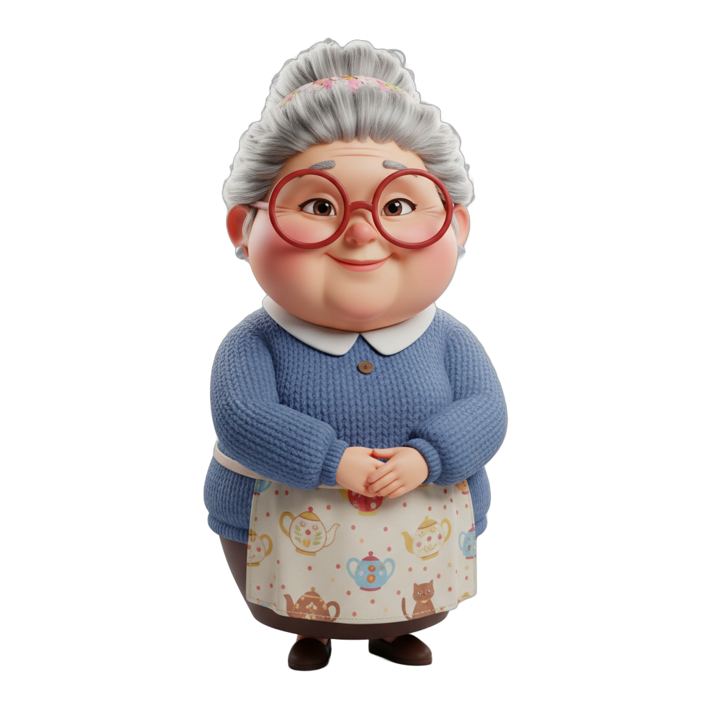 Cartoon Grandma Character
