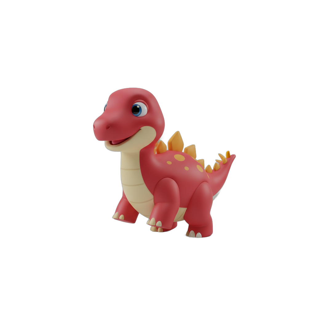 Friendly Cartoon Stegosaurus