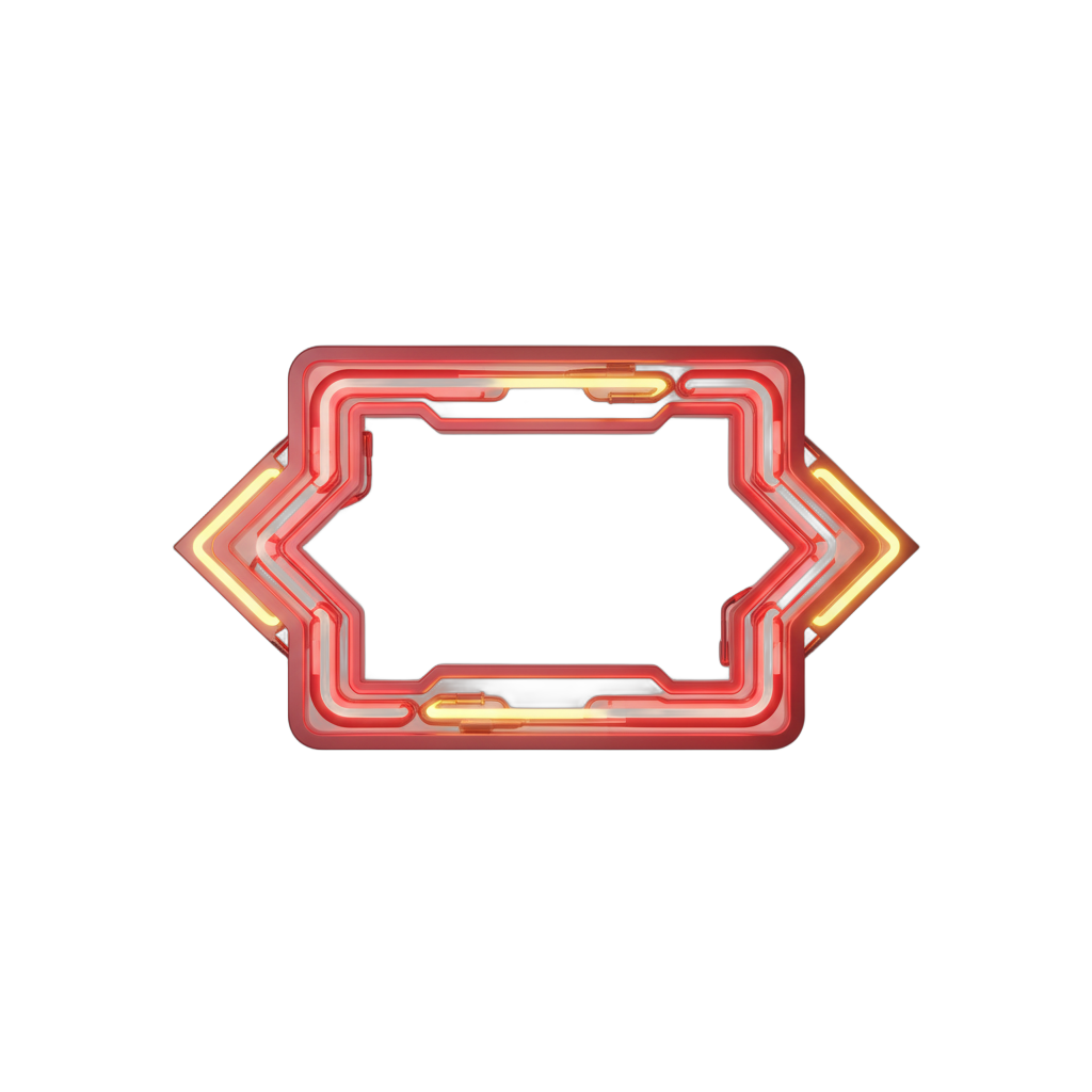 Red Neon Decorative Frame