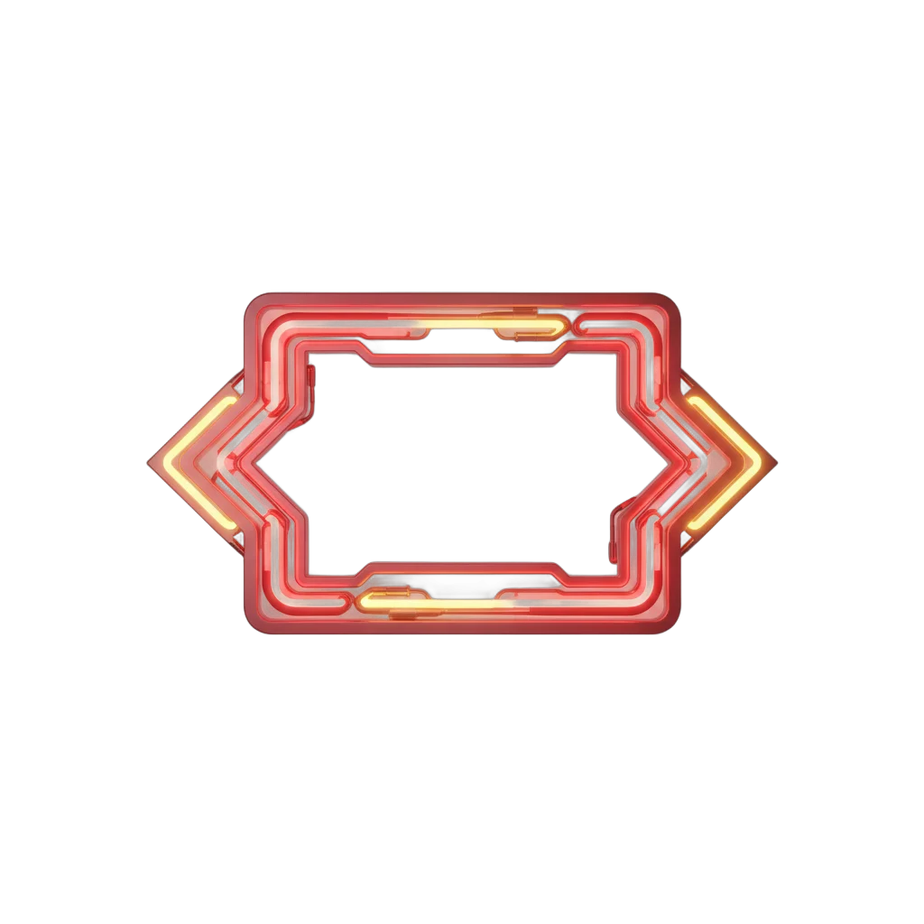 Red Neon Decorative Frame