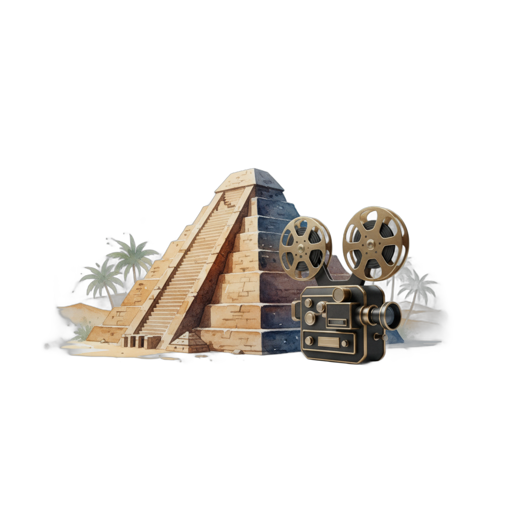 Ancient Pyramid and Vintage Projector Bundle