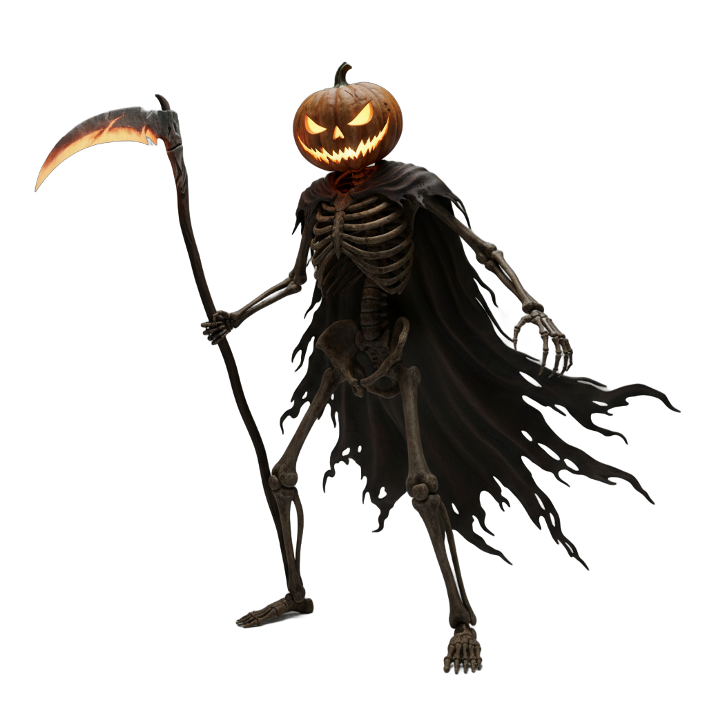 Headless Horseman Pumpkin Skeleton