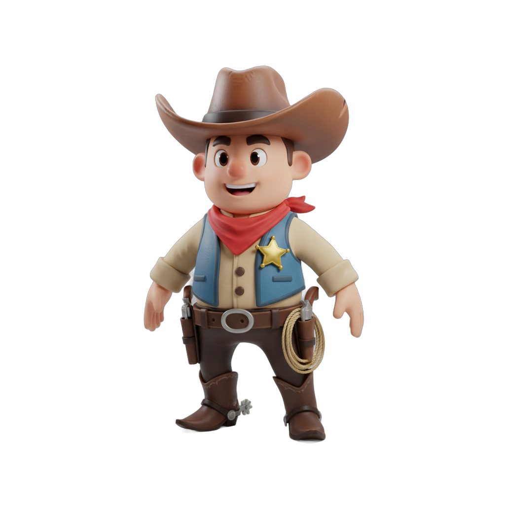 Cartoon Cowboy Sheriff