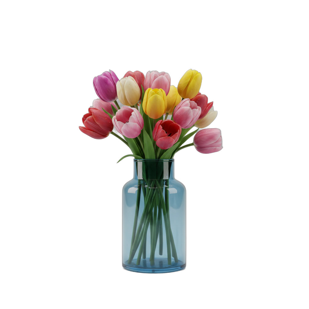 Tulip Bouquet in Glass Vase