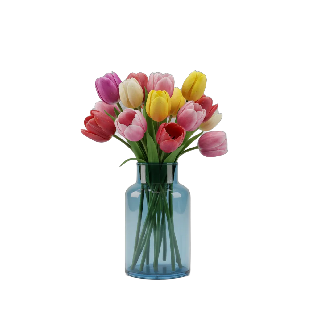 Tulip Bouquet in Glass Vase