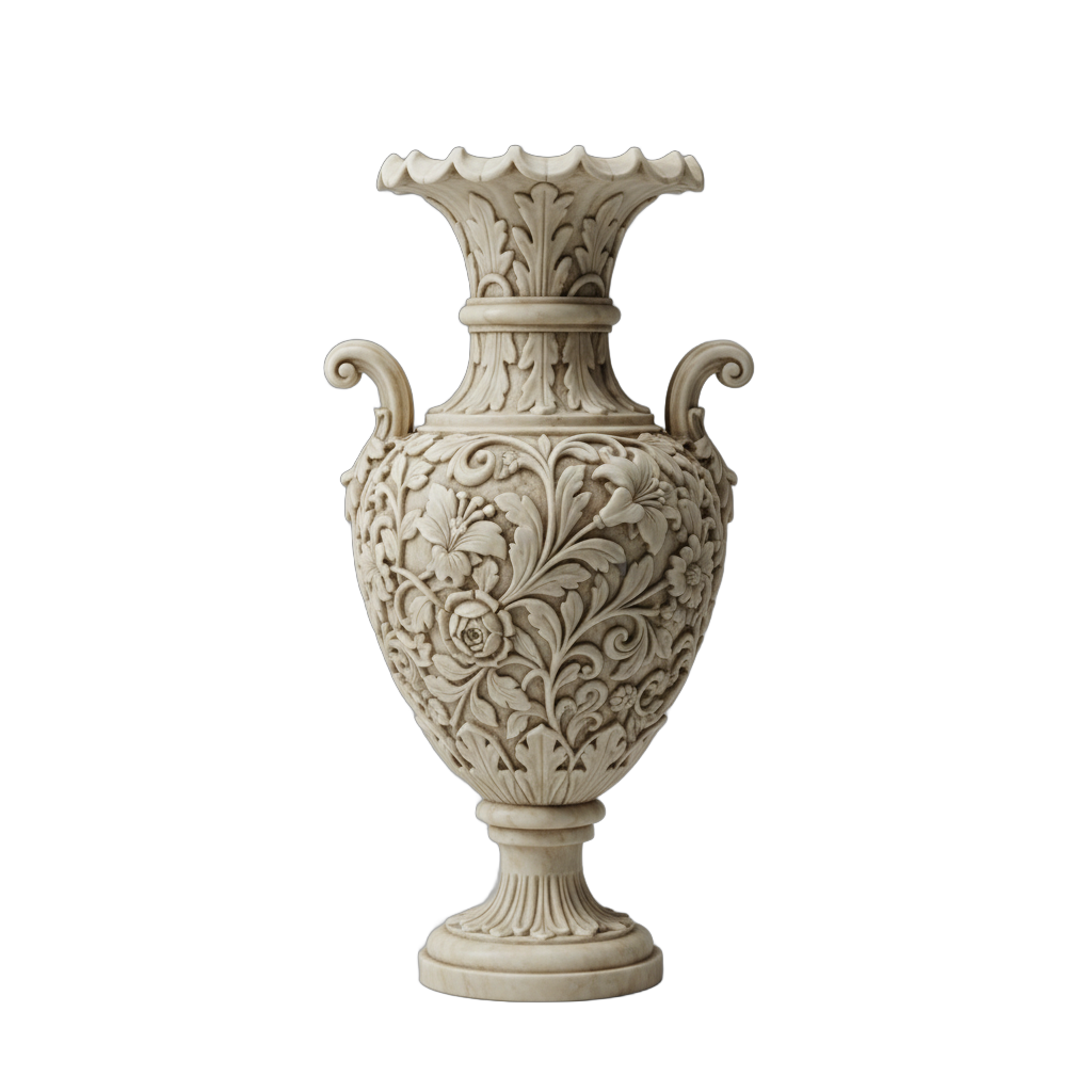 Ornate Classical Vase with Floral Motif