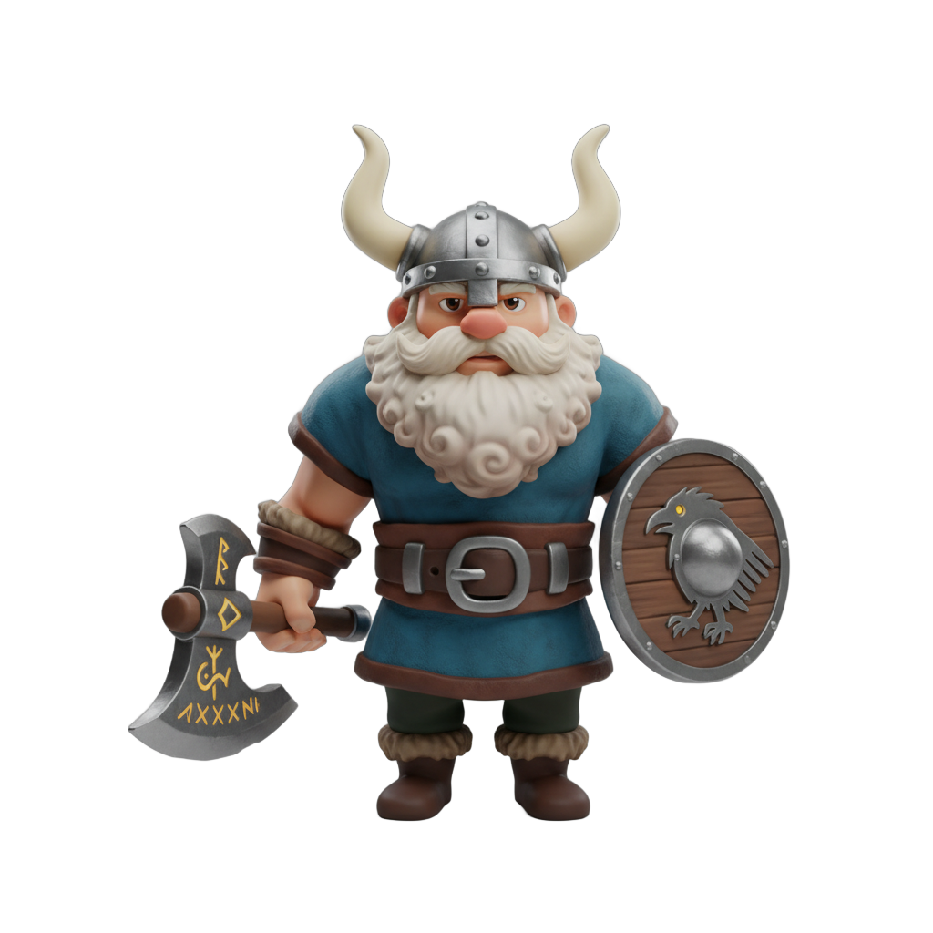 Cartoon Viking Warrior