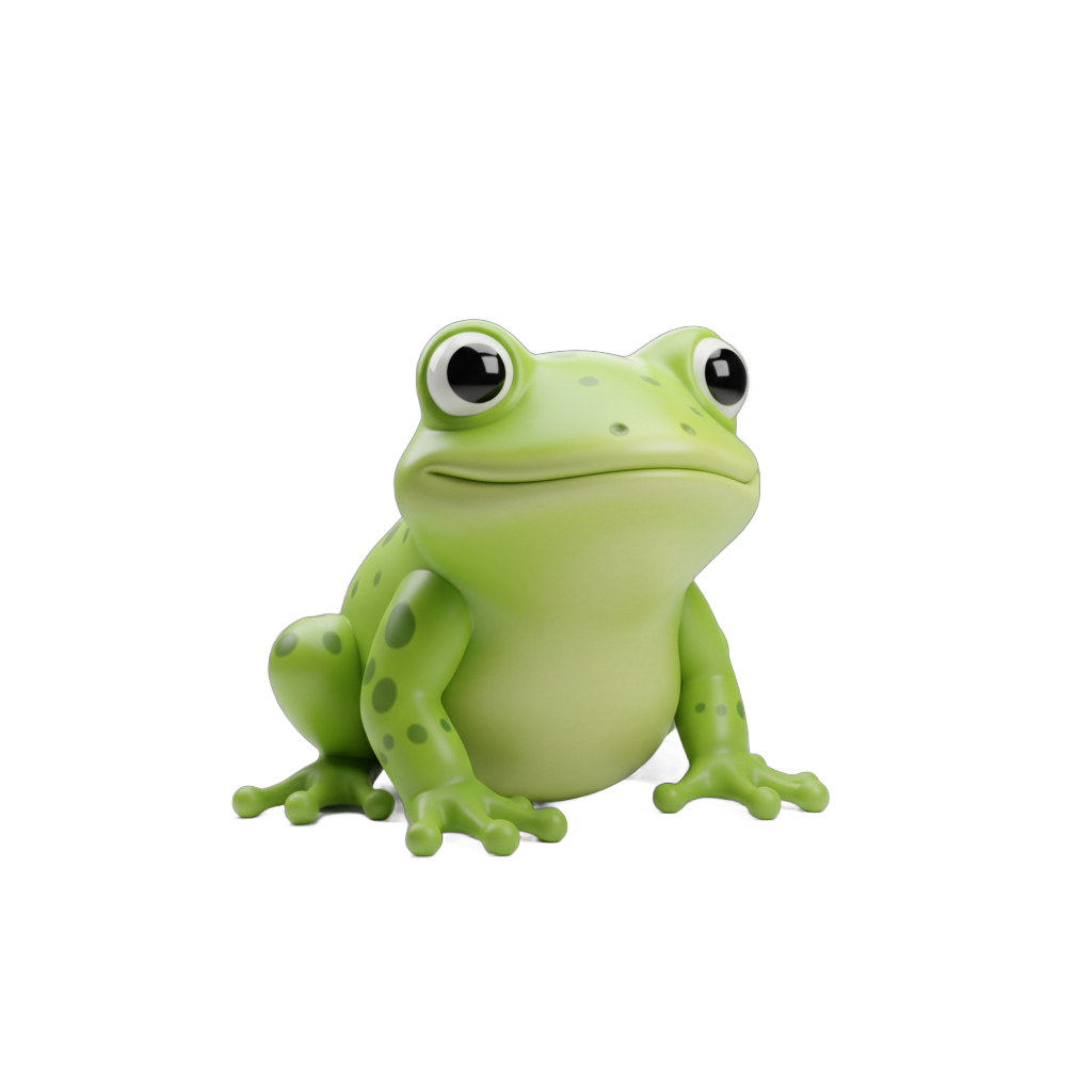 Stylized Green Frog