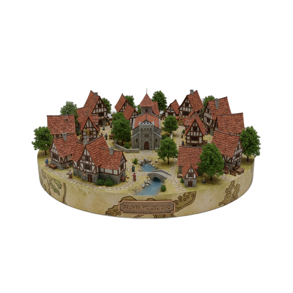 Medieval Village Diorama