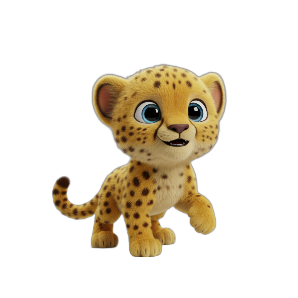 Cartoon Cheetah Cub