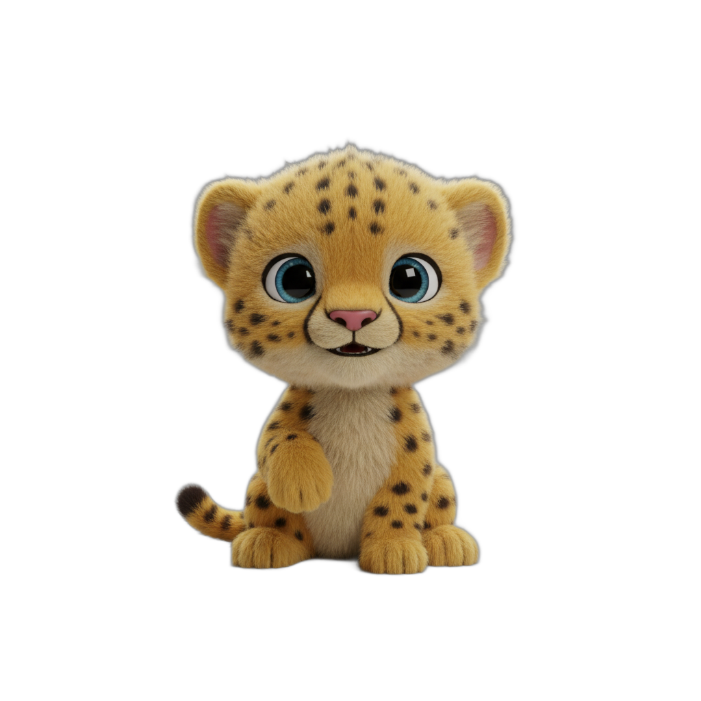 Cartoon Baby Cheetah