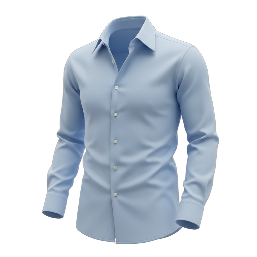 Light Blue Dress Shirt with Buttons