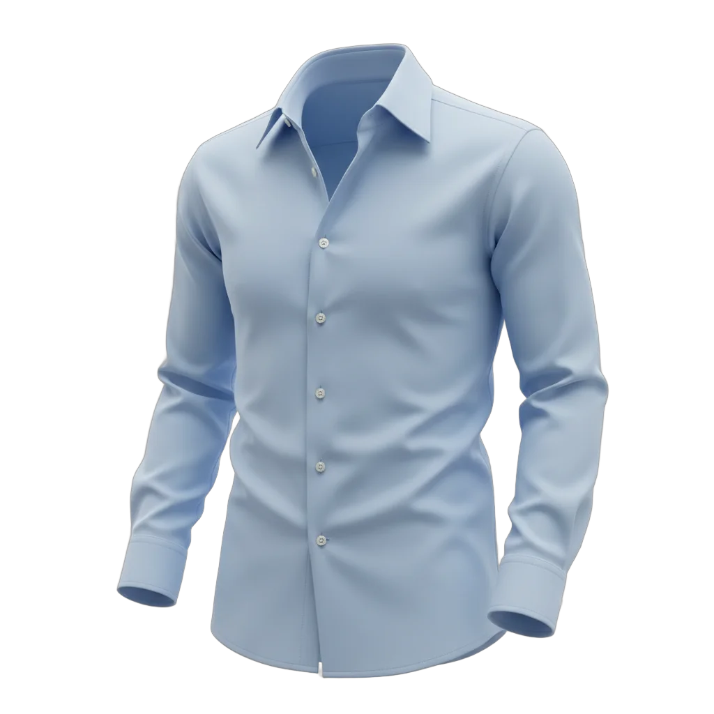 Light Blue Dress Shirt with Buttons