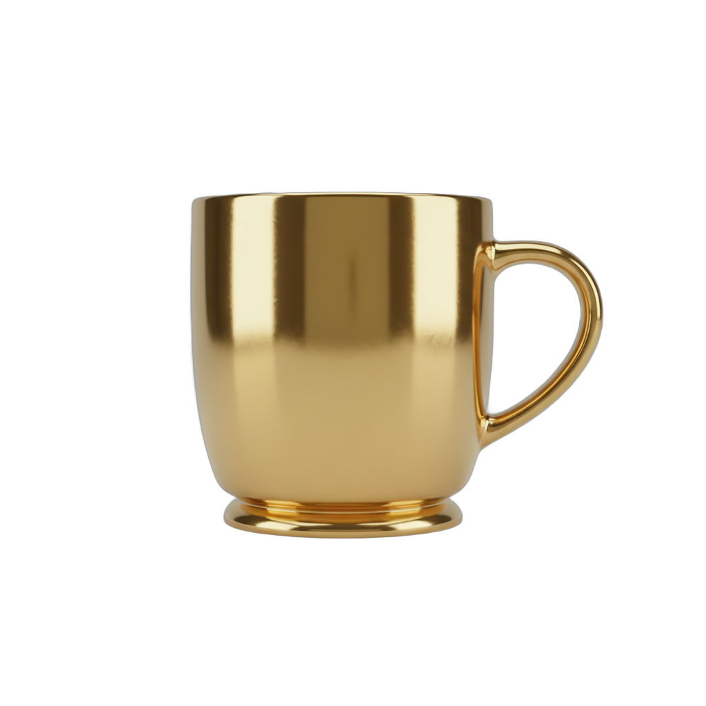 Polished Golden Coffee Mug