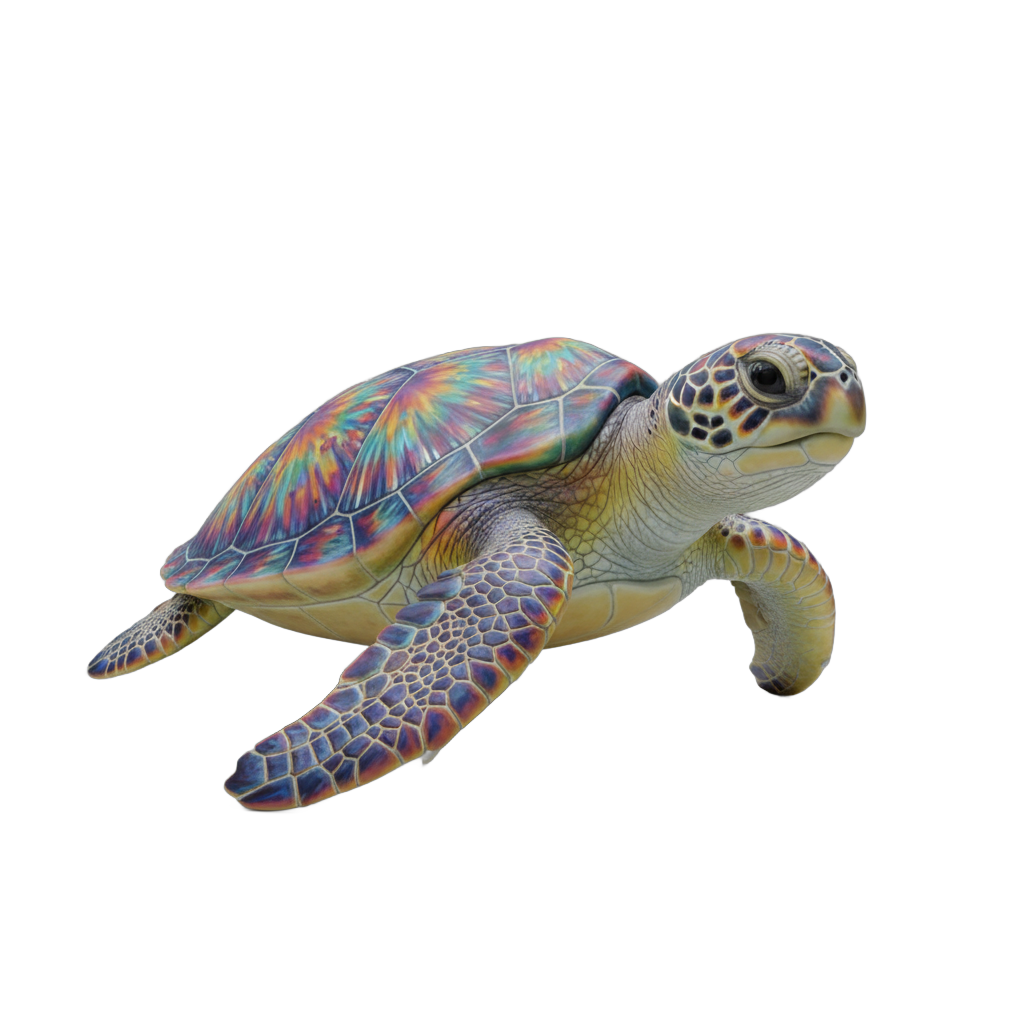 Colorful Marine Sea Turtle