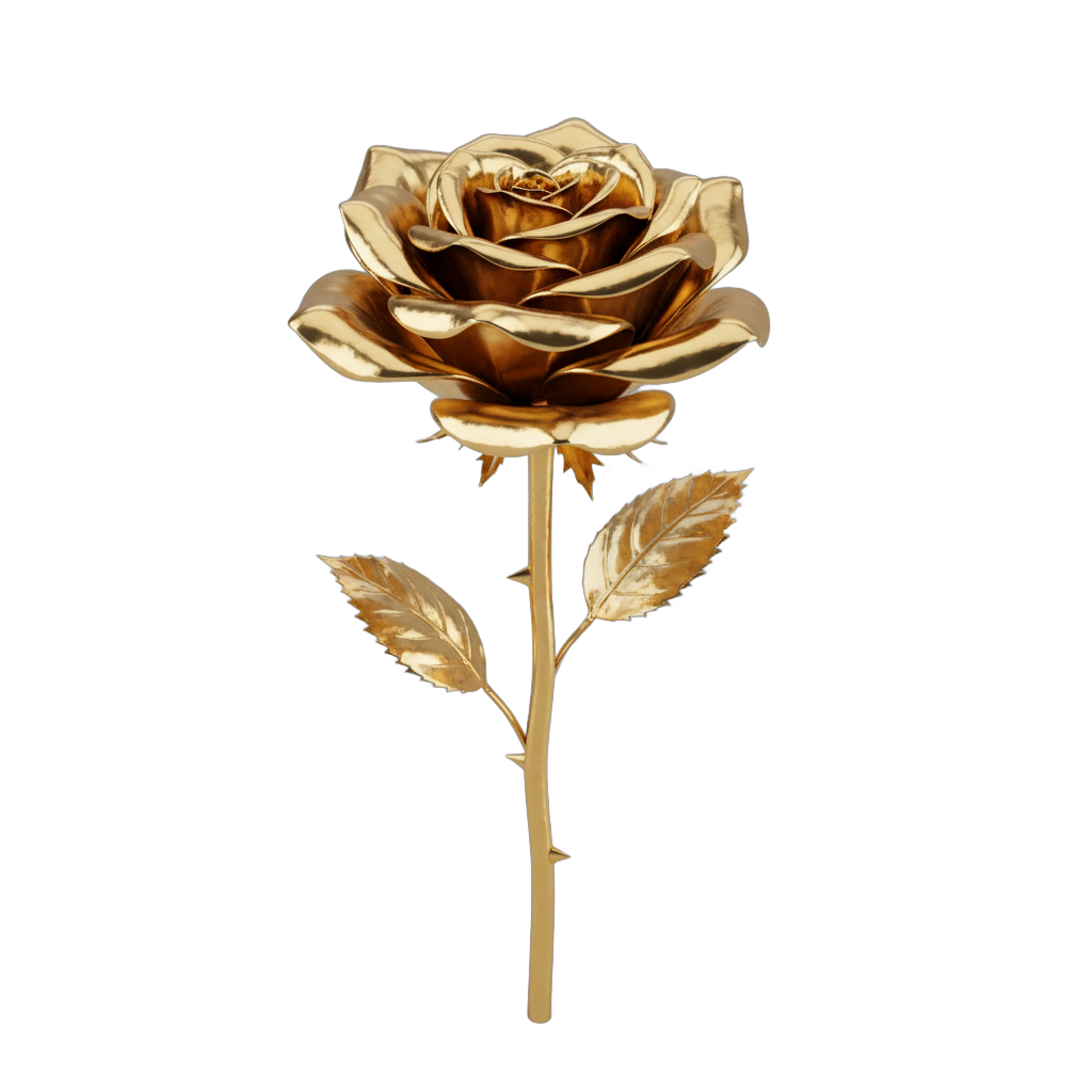 Golden Metallic Rose