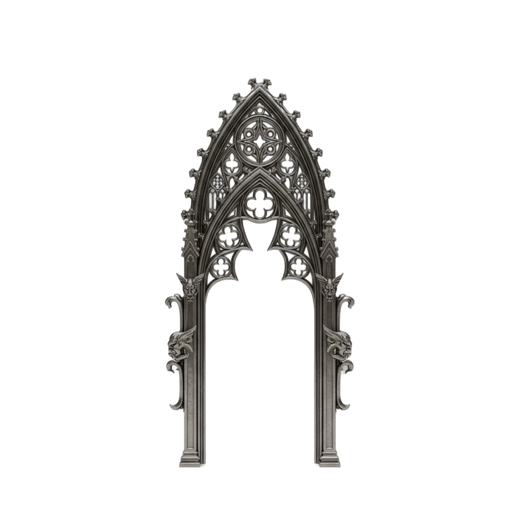 Ornate Gothic Metal Arch Border