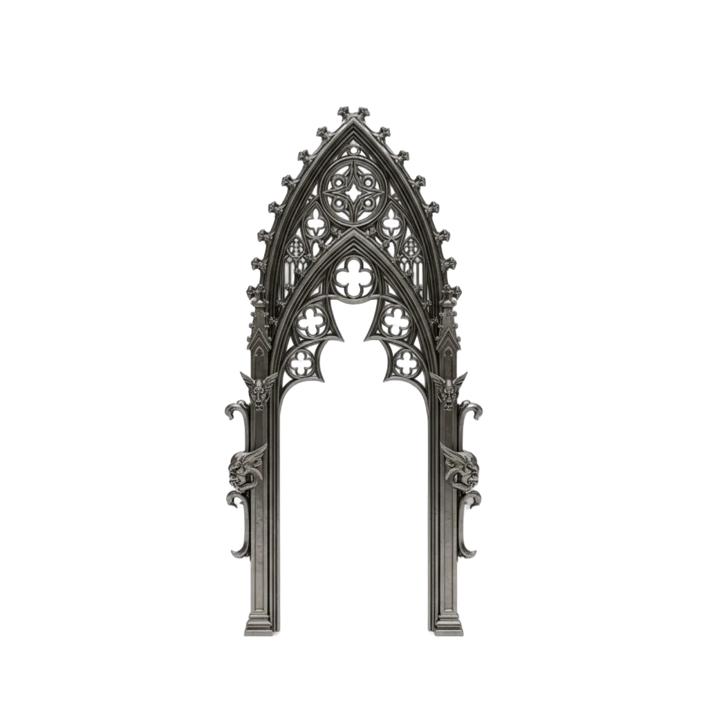Ornate Gothic Metal Arch Border