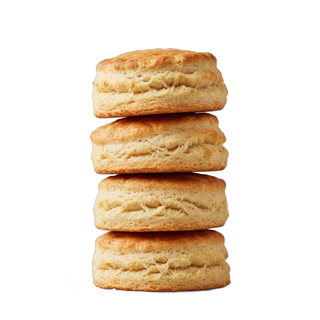 Stack of Golden Brown Biscuits