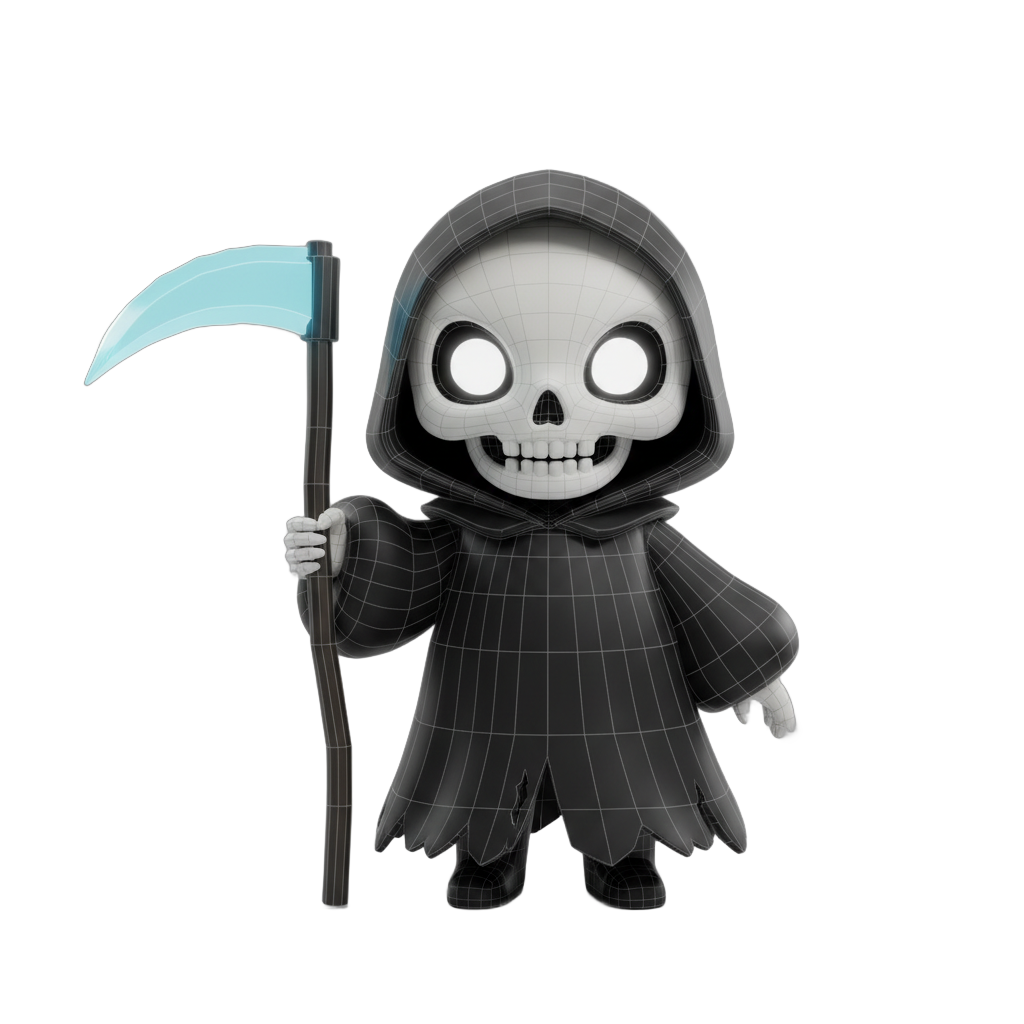 Chibi Grim Reaper Character