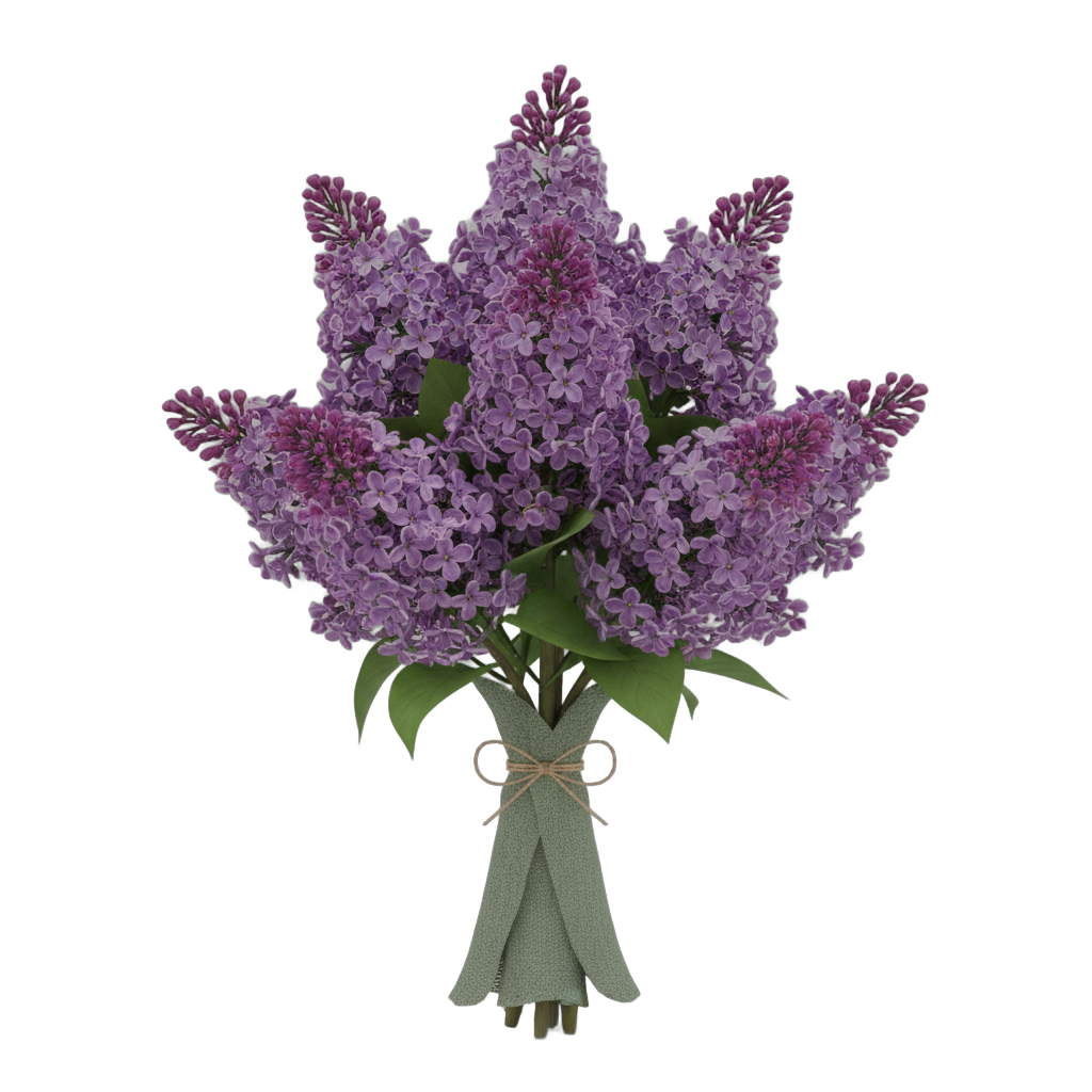 Purple Lilac Flower Bouquet