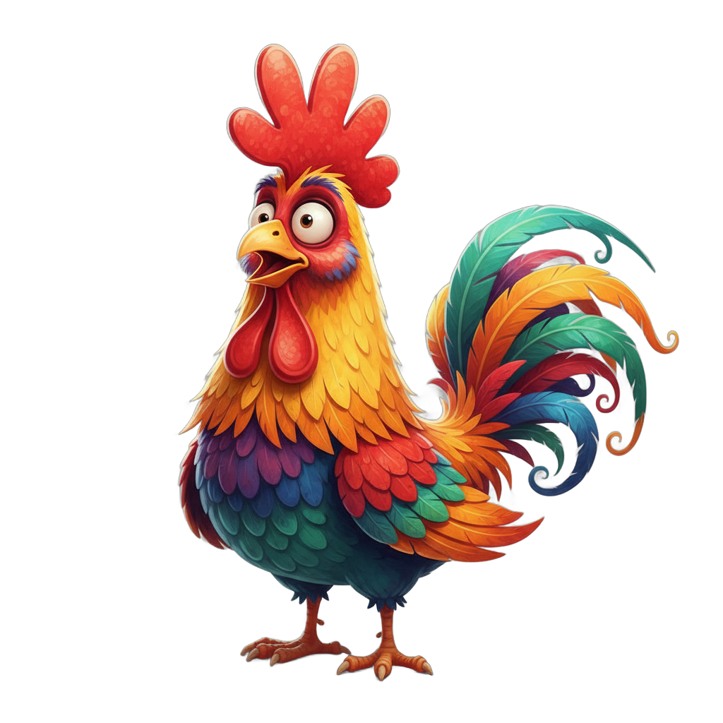 Cartoon Rooster Character