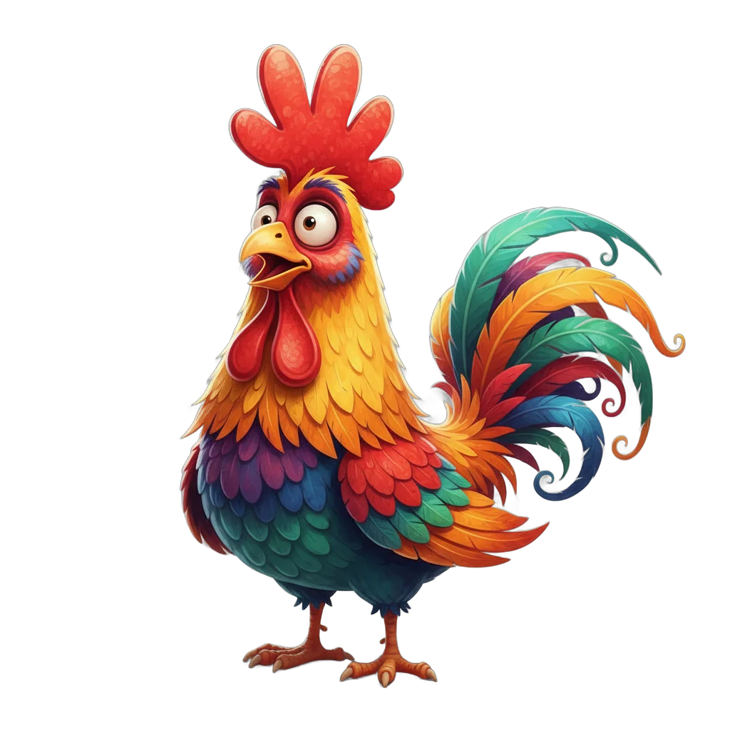 Cartoon Rooster Character