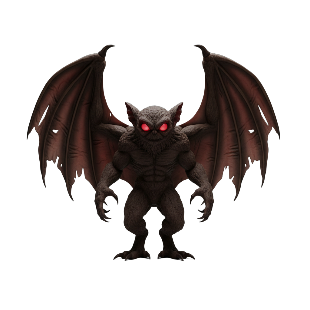 Stylized Mothman Creature