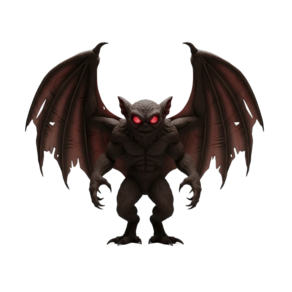 Stylized Mothman Creature